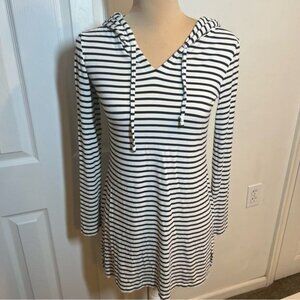 Mott 50 Women’s Pullover Hoodie UPF 50 Dress Cover Up Striped Size XS Bamboo